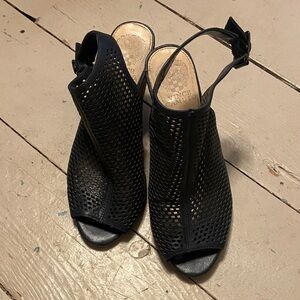 Vince Camuto Navy Cutout Slingback Heels